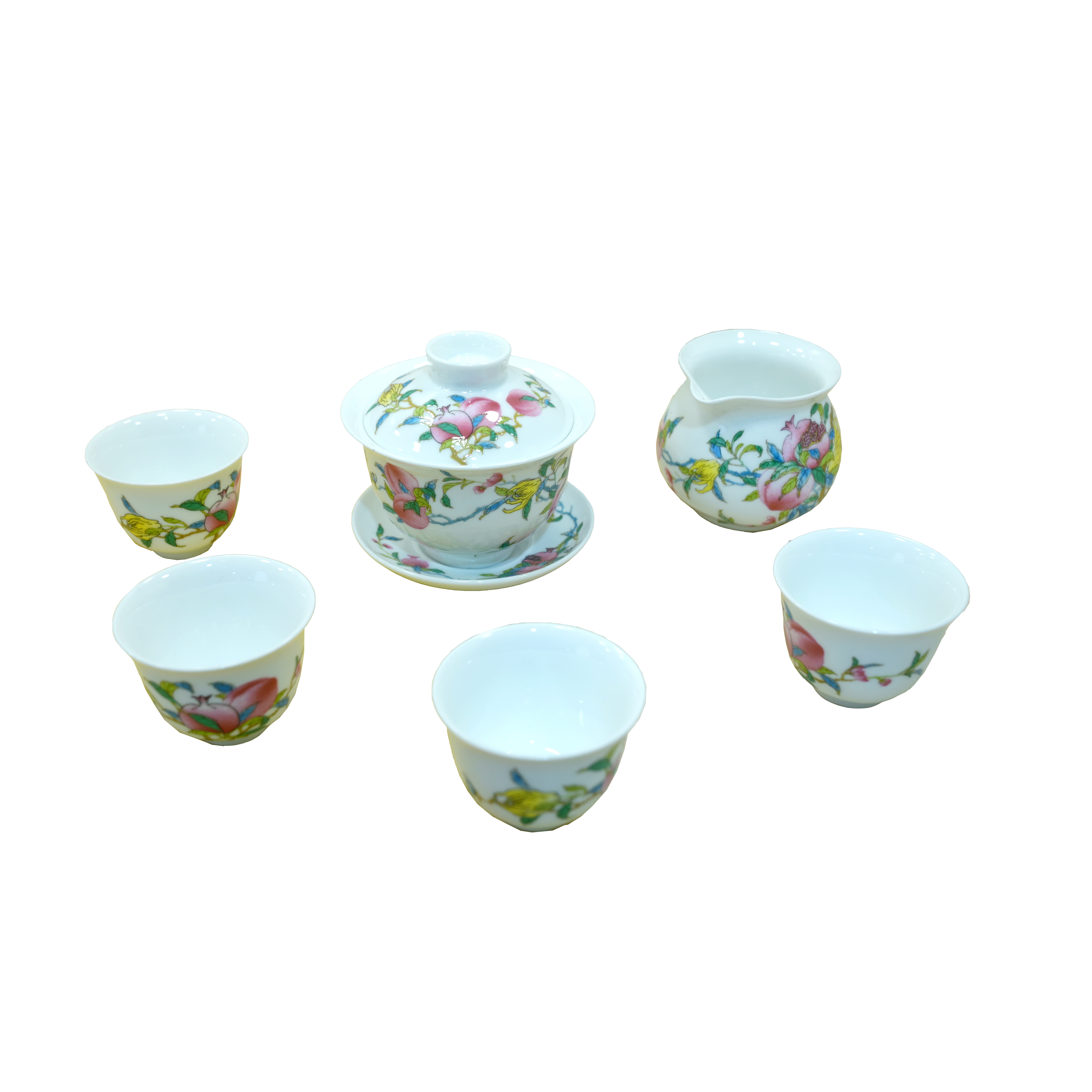 《福寿千秋》粉彩茶具套组