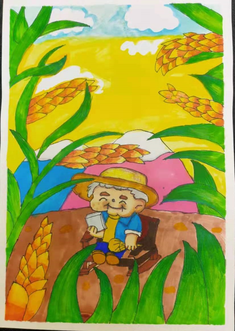 稻米家族图片绘画图片