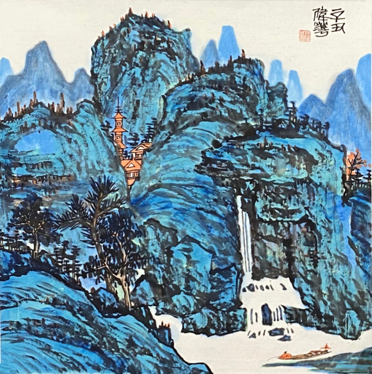 蓝山画家图片